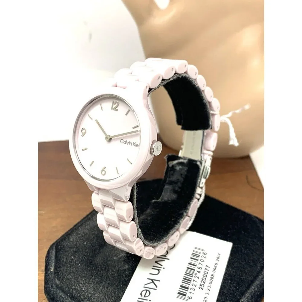 Calvin Klein Women's Watch 25200077 Quartz Pink Blush Ceramic 32mm